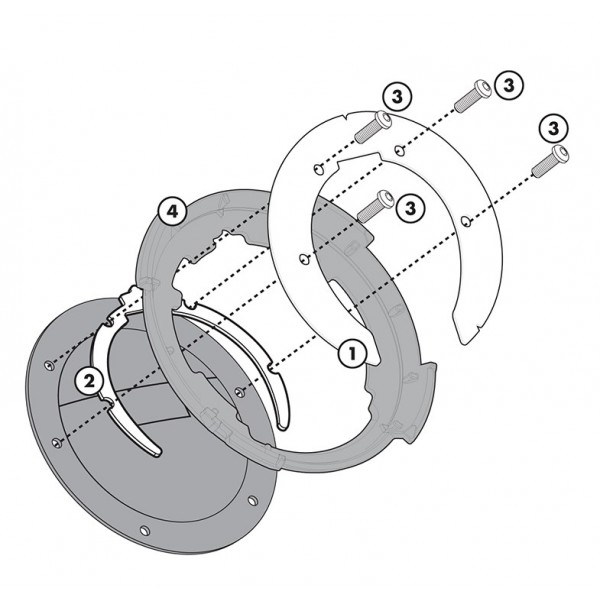 Givi BF14 Σύστημα Κλειδώματος Σάκου στο Ρεζερβουάρ ΒΑΛΙΤΣΕΣ / ΒΑΣΕΙΣ / TANKBAG